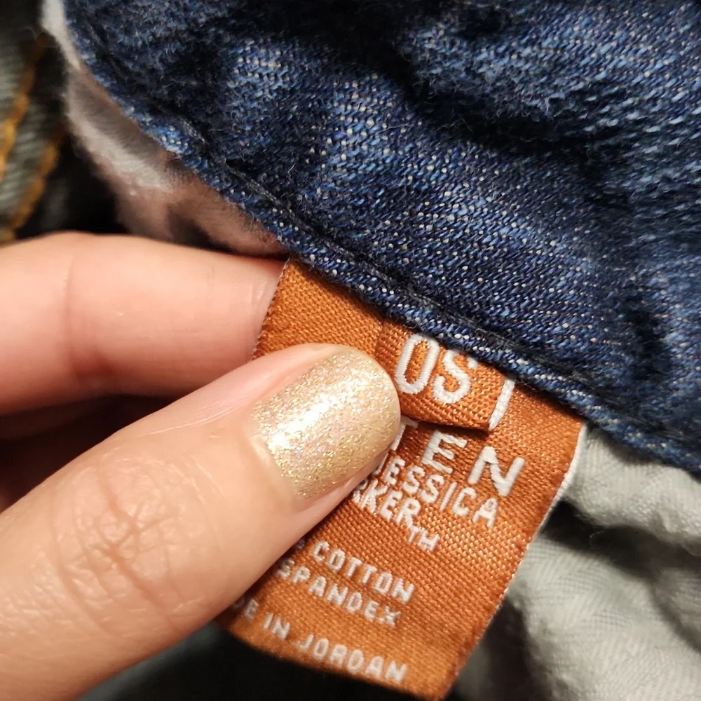 Vintage Y2K Bitten Mid Rise Bootcut Kick Flare Leg Blue Denim Jeans - Picture 9 of 12